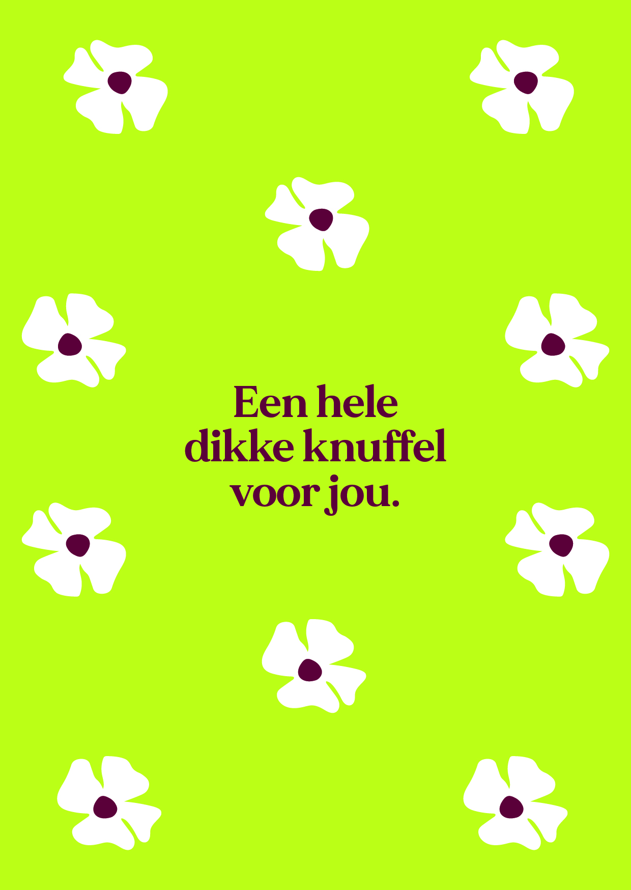 Ansichtkaart dikke knuffel