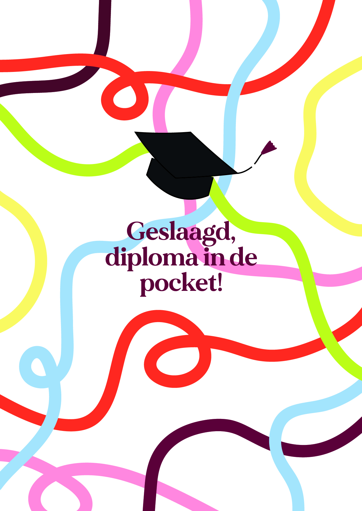 Ansichtkaart geslaagd