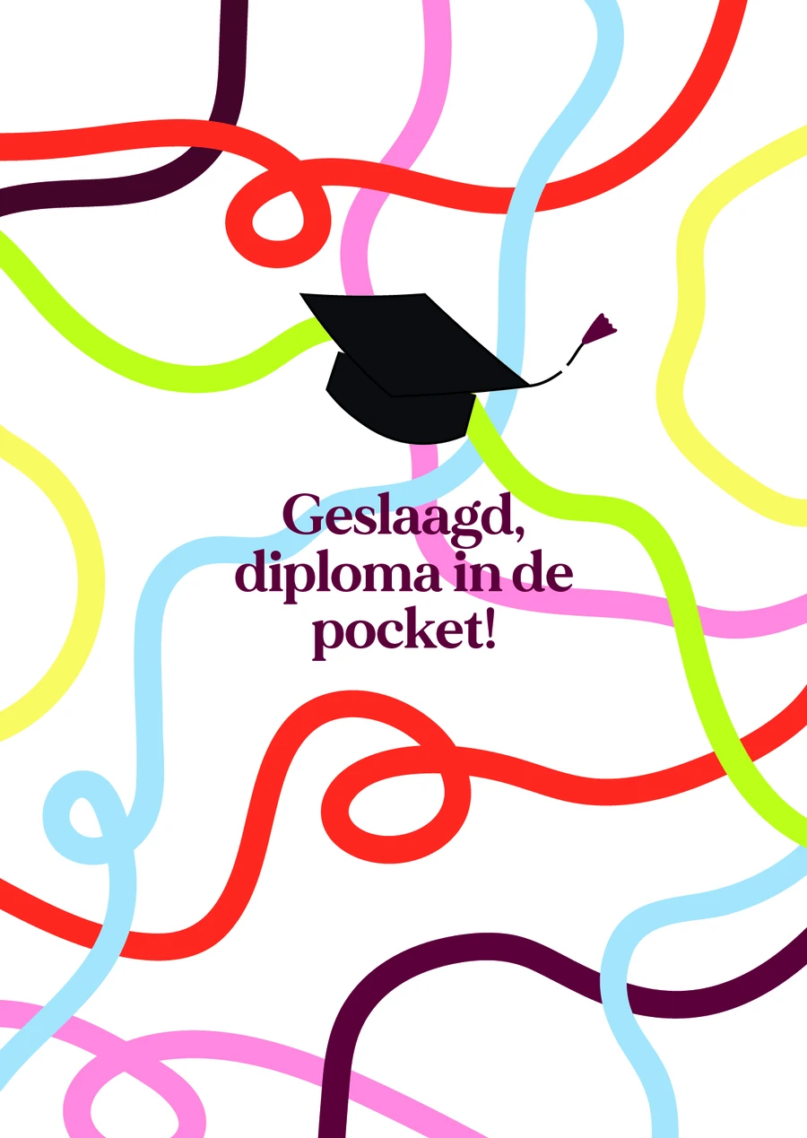 Ansichtkaart geslaagd