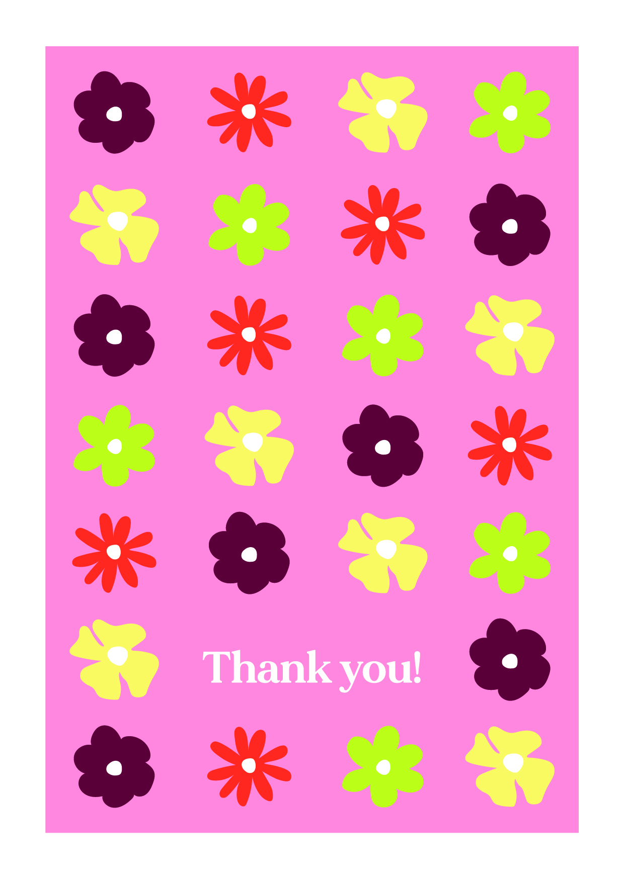 Ansichtkaart thank you