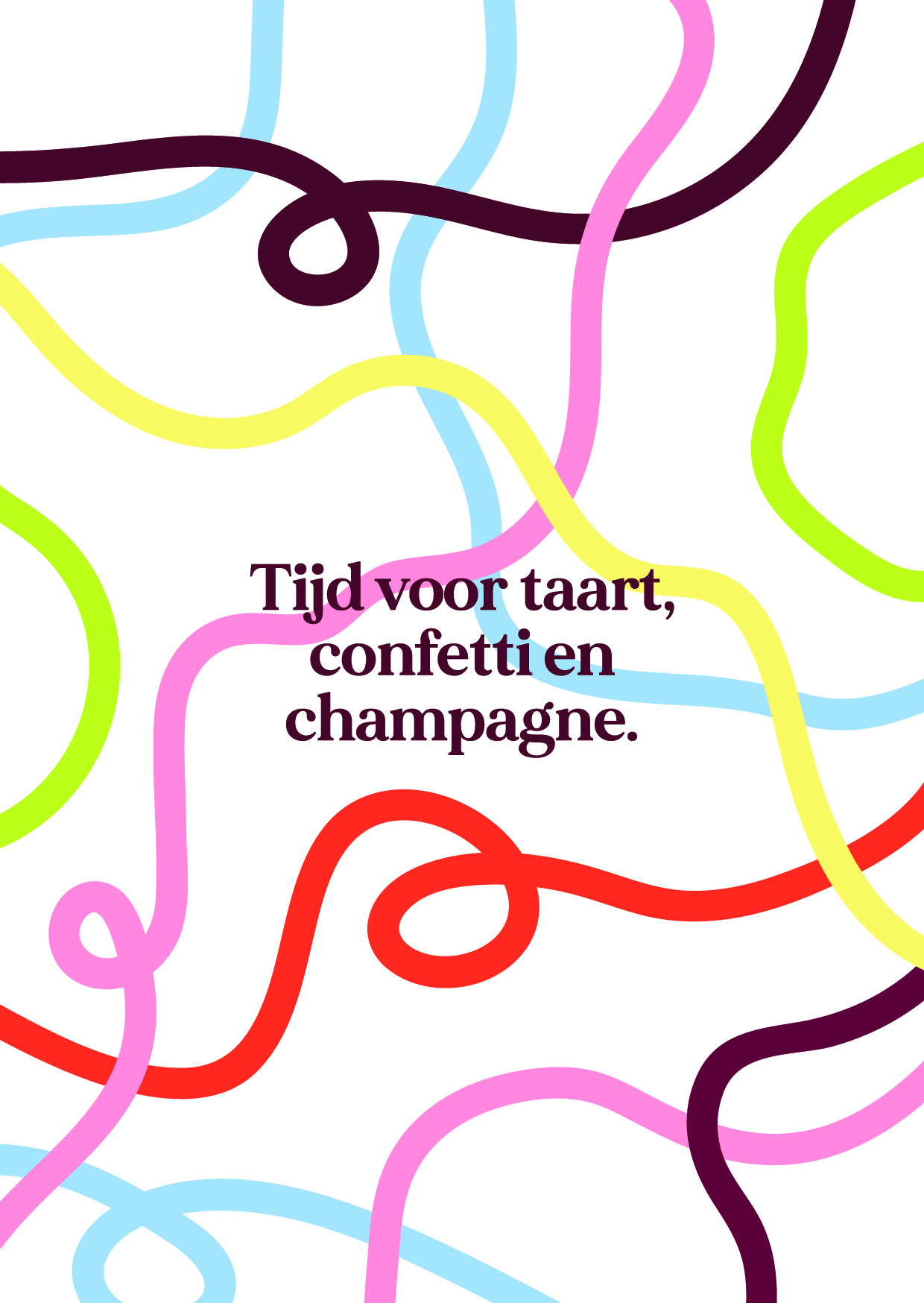 Ansichtkaart tijd voor taart