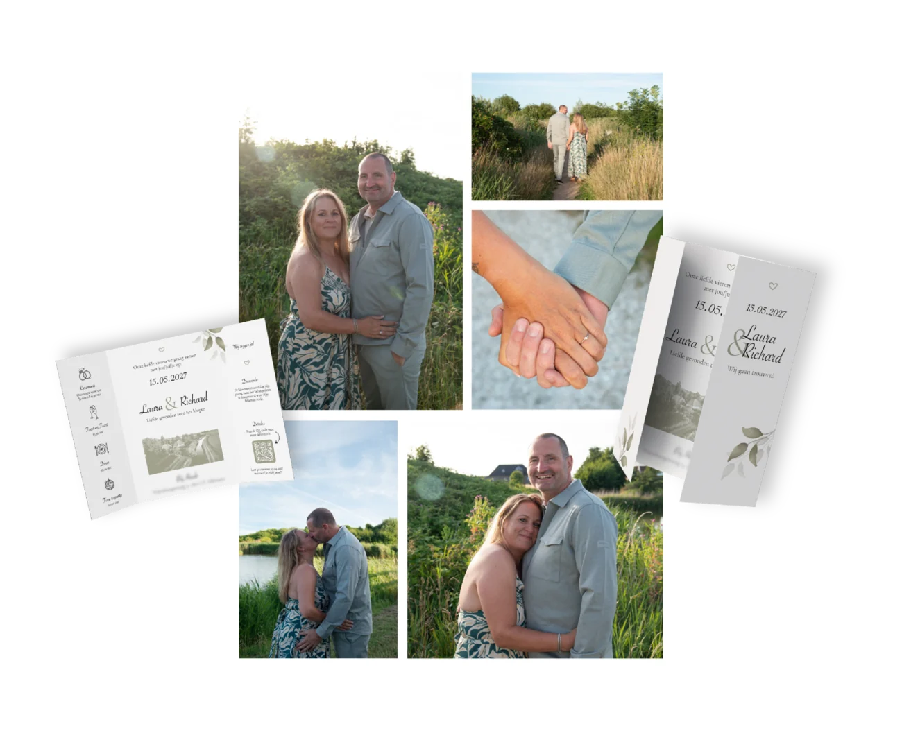 Trouwkaart en fotoshoot voor Richard en Laura